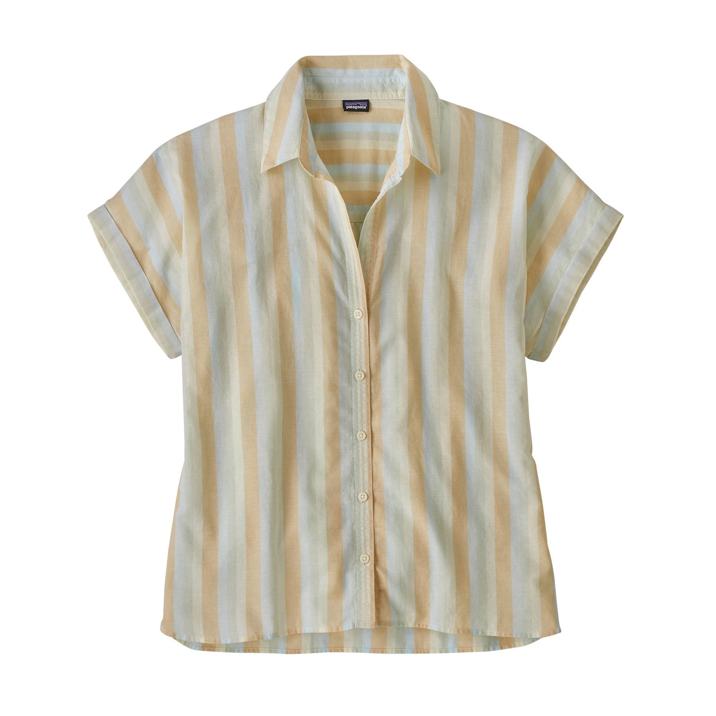 Chemisette à rayures en coton bio - shirt - cali stripe isla yellow