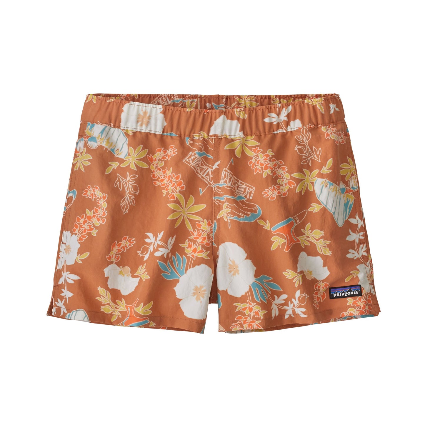 Short léger fleuri en recyclée - barely baggies shorts toasted peach