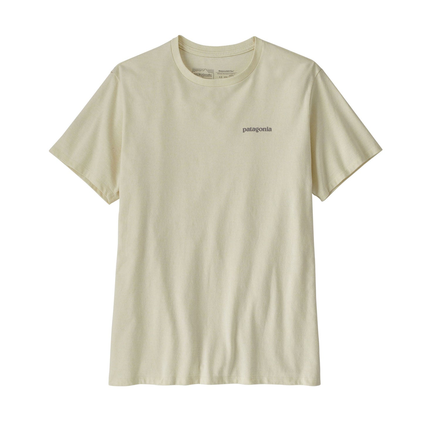 T-shirt écru en matières recyclées - fitz roy icon responsibili-tee - birch white