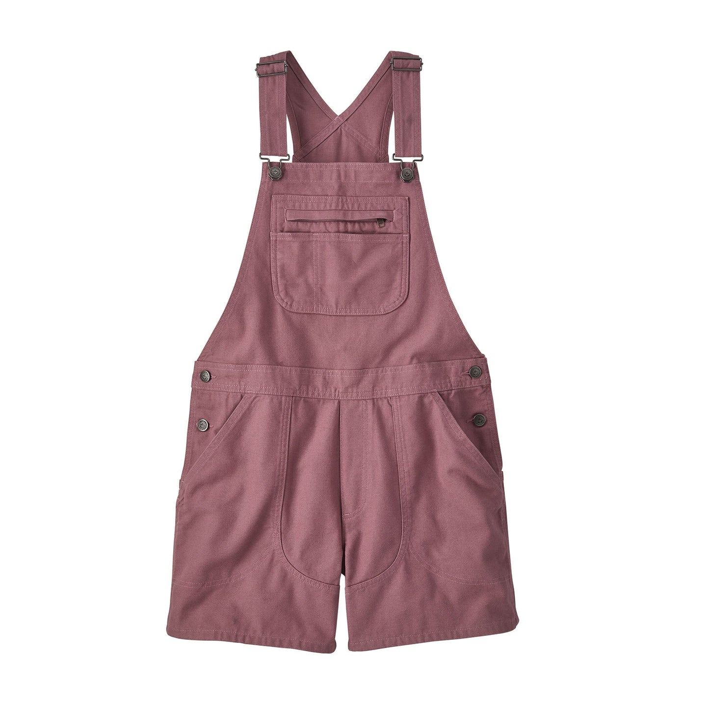 Salopette short en coton bio | Rose "stand up overalls evening mauve"