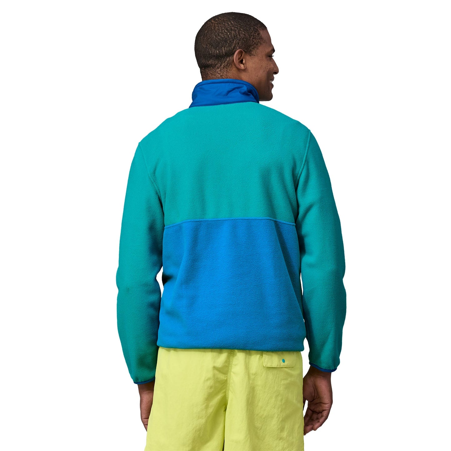 Polaire col zippé en recyclé | Tricolore "microdini 1/2 zip p/o vessel blue"