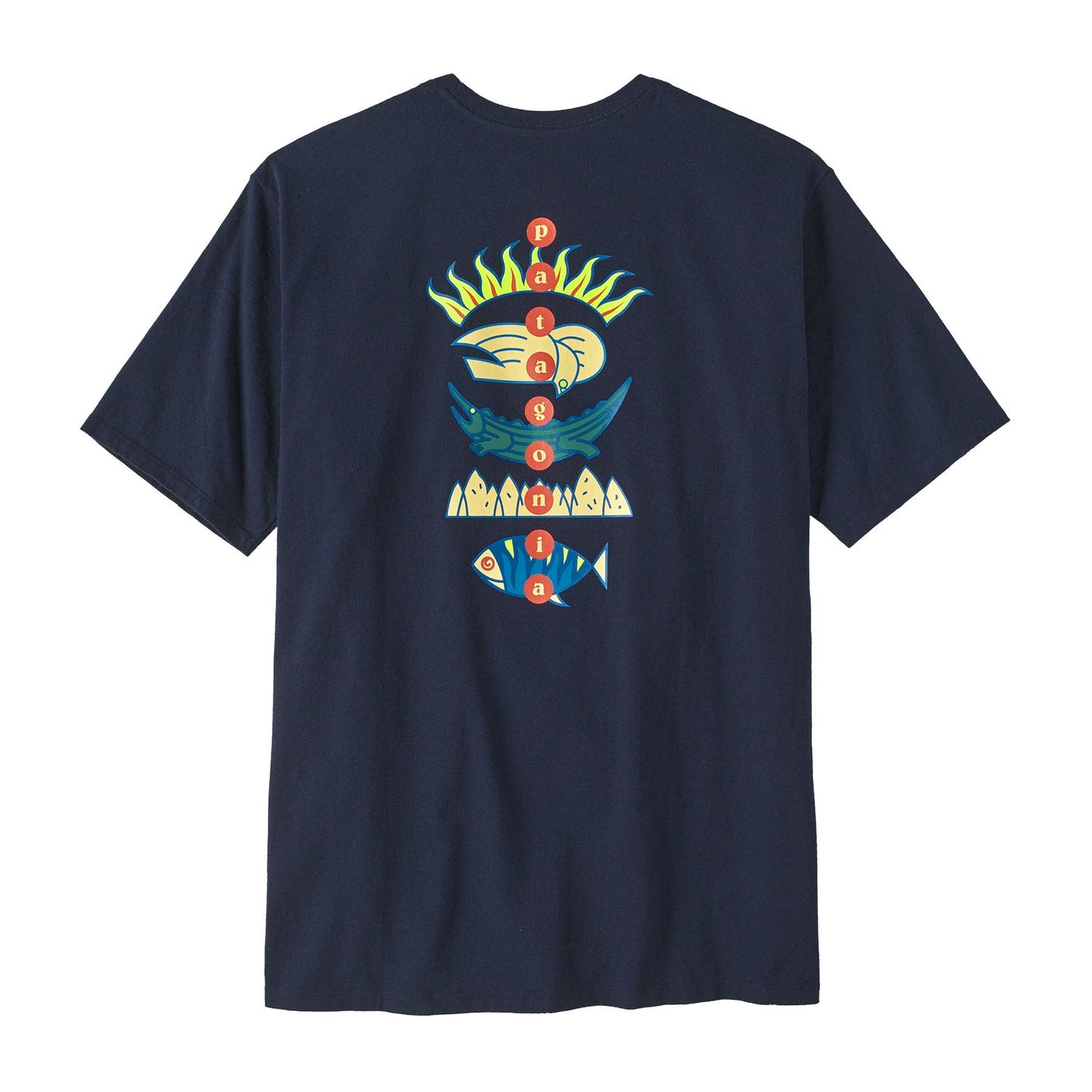 T-shirt en matières recyclées | imprimé bleu "fitz roy wild responsibili-tee new navy"