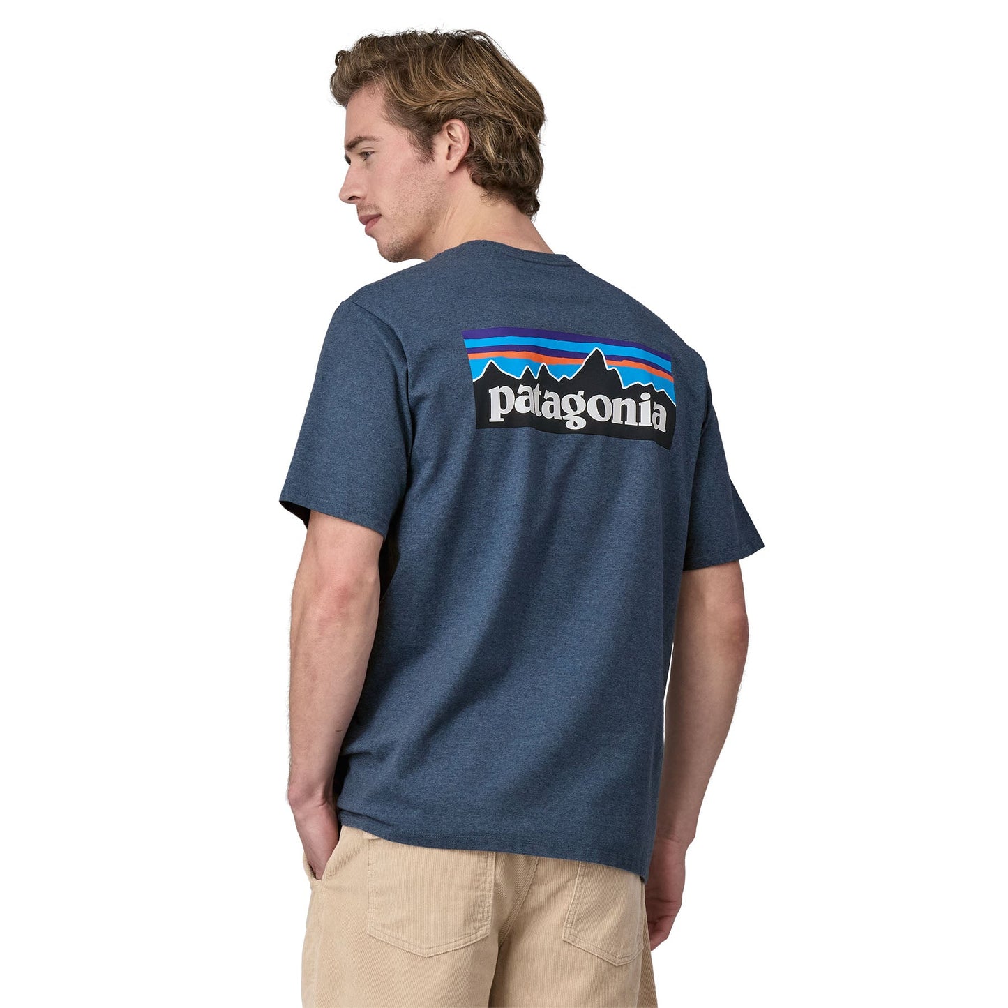 T-shirt imprimé en matières recyclées | Bleu "p-6 logo responsibili-tee utility blue"