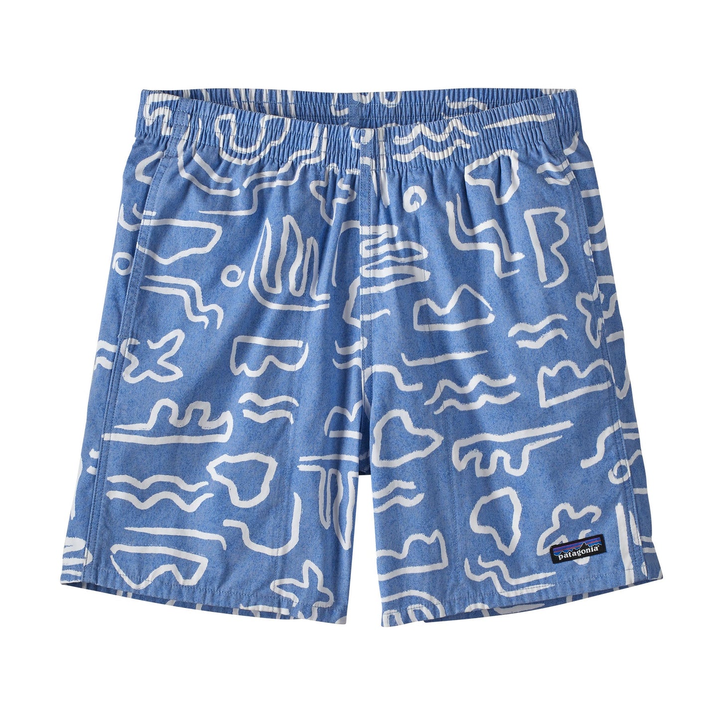 Short en coton en conversion | Bleu à motifs "funhoggers shorts islands vessel blue"