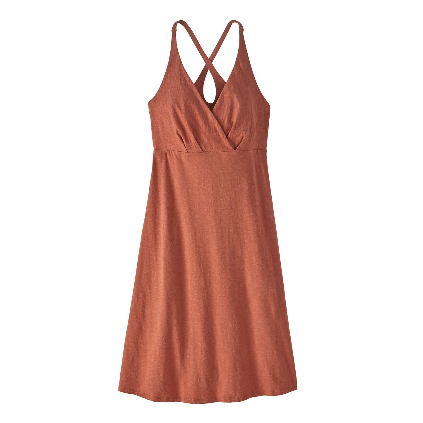 Robe courte en coton bio | Marron orangé "amber dawn dress sienna clay"