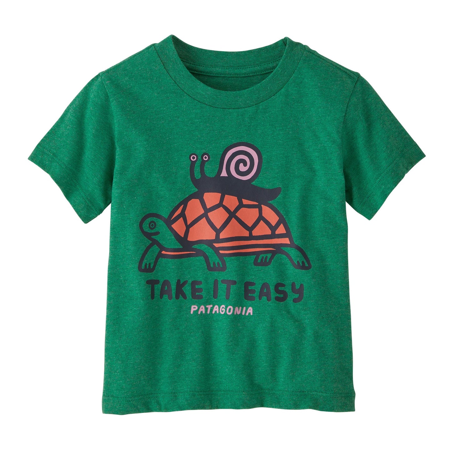 T-shirt en coton en conversion | Vert à motifs imprimés "baby rider gather green"