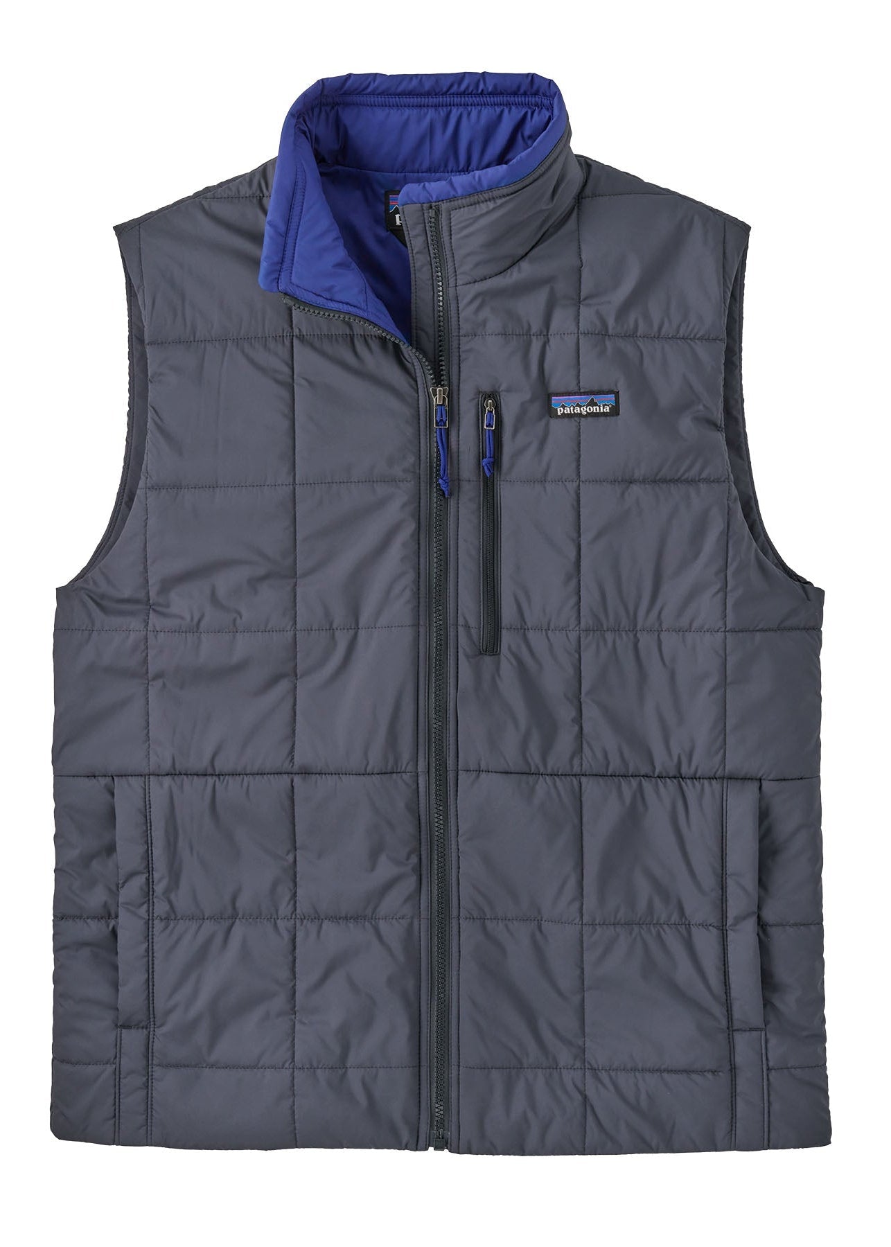 Veste sans manches en matière recyclée | marine "light gust vest - smolder blue"