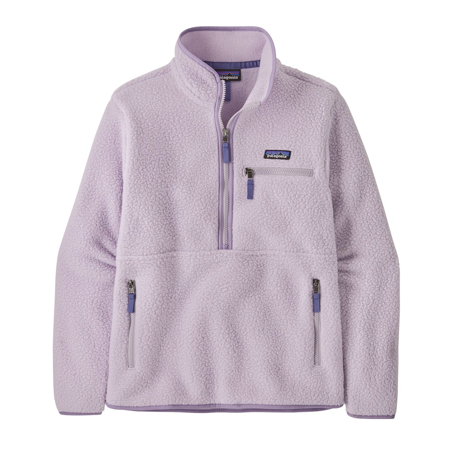 Polaire en matières recyclées | violet "retro pile marsupial - foxglove purple"