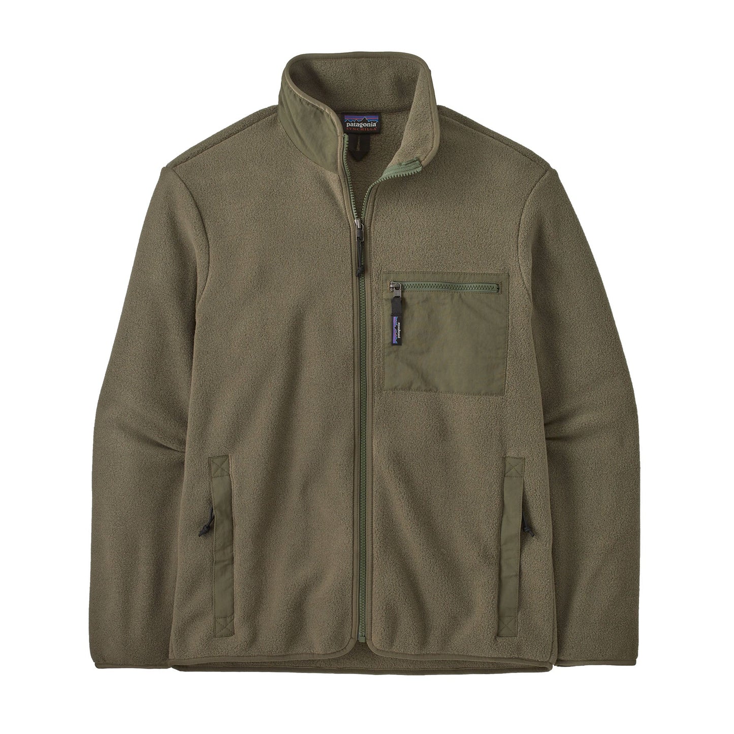 Veste polaire en matières recyclées | vert "synch jkt - basin green"