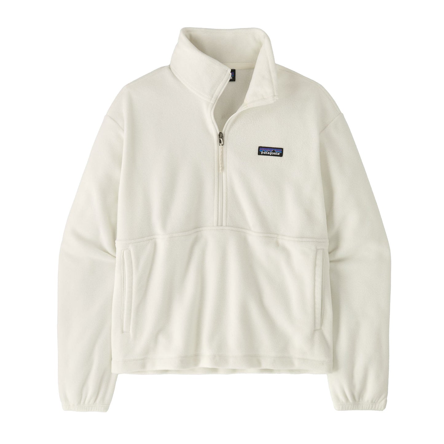 Polaire légère en polyester recyclé | blanc "w's micro d 1/2 zip fleece p/o - birch white"