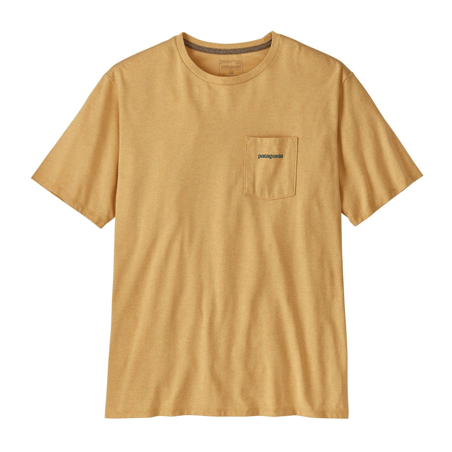 T-shirt imprimé en matières recyclées | jaune "boardshort logo pocket responsibili-tee - beeswax tan"