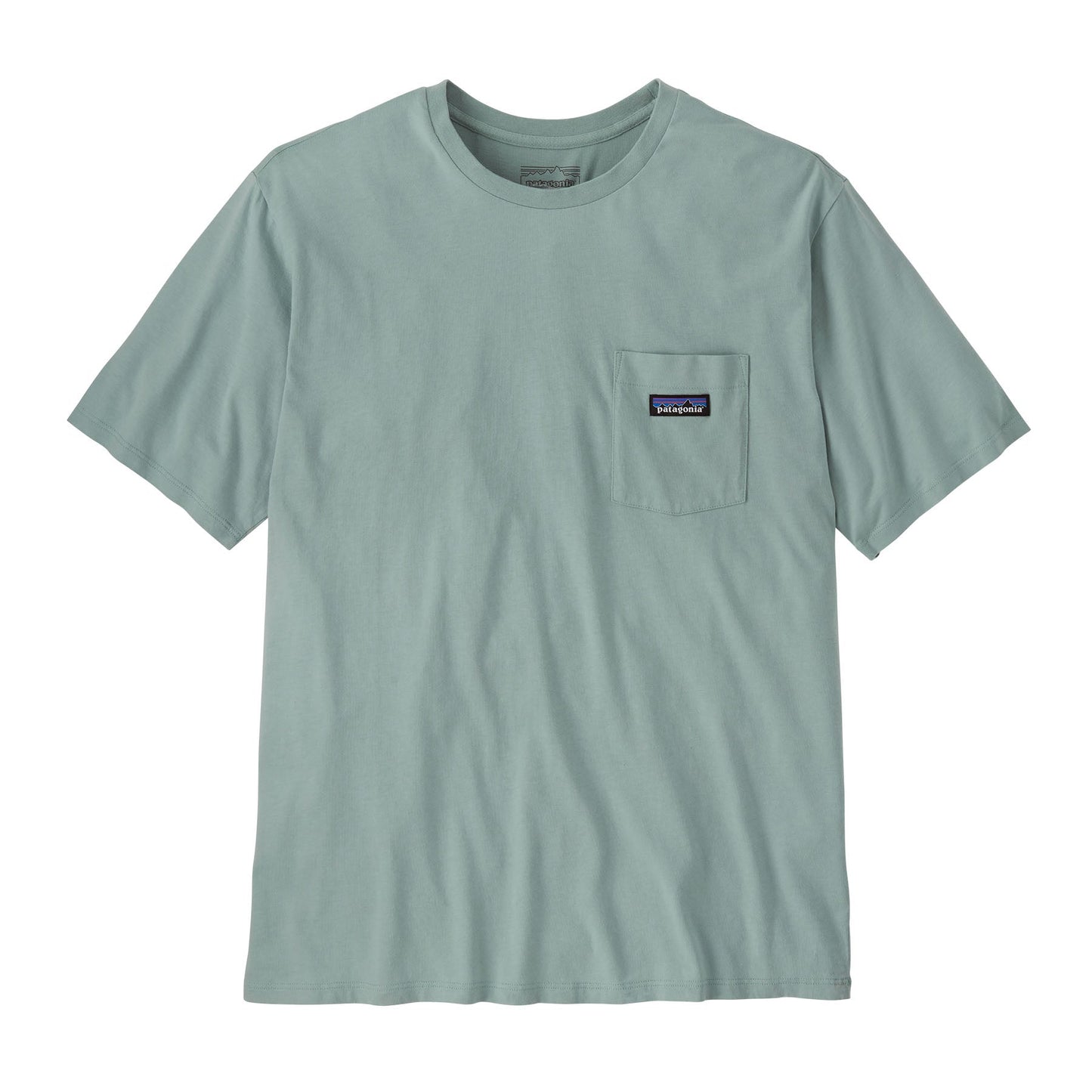 T-shirt à poche en coton bio | bleu "daily pocket tee - thermal blue"