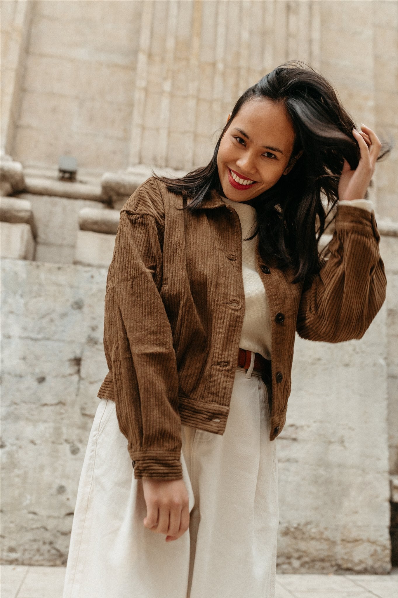 Veste camel velours en coton bio - Corduroy Jacket Toffe