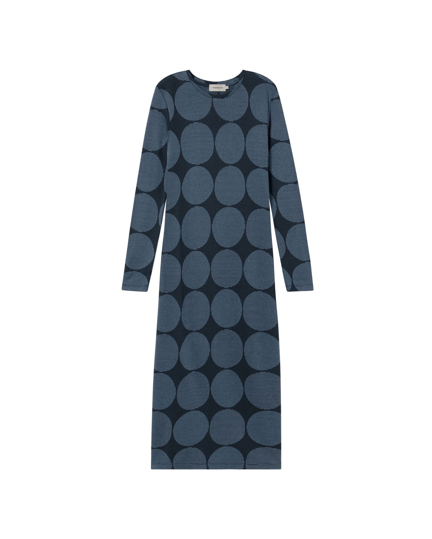 Robe en ecovero et matière recyclée | bleu "japan helen dress blue"