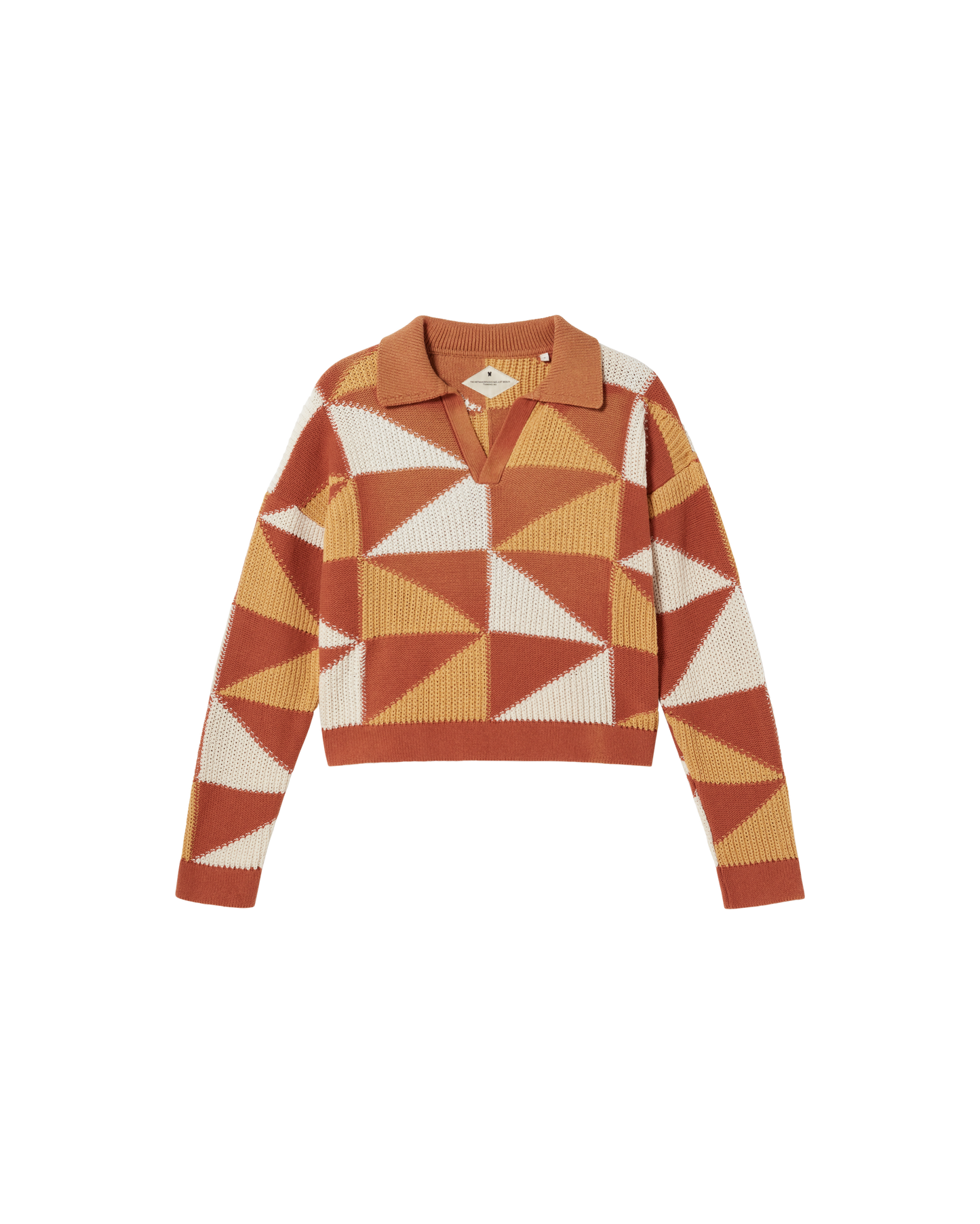 Pull en maille en matières recyclées | Tricolore "brown paquita knitted sweater"