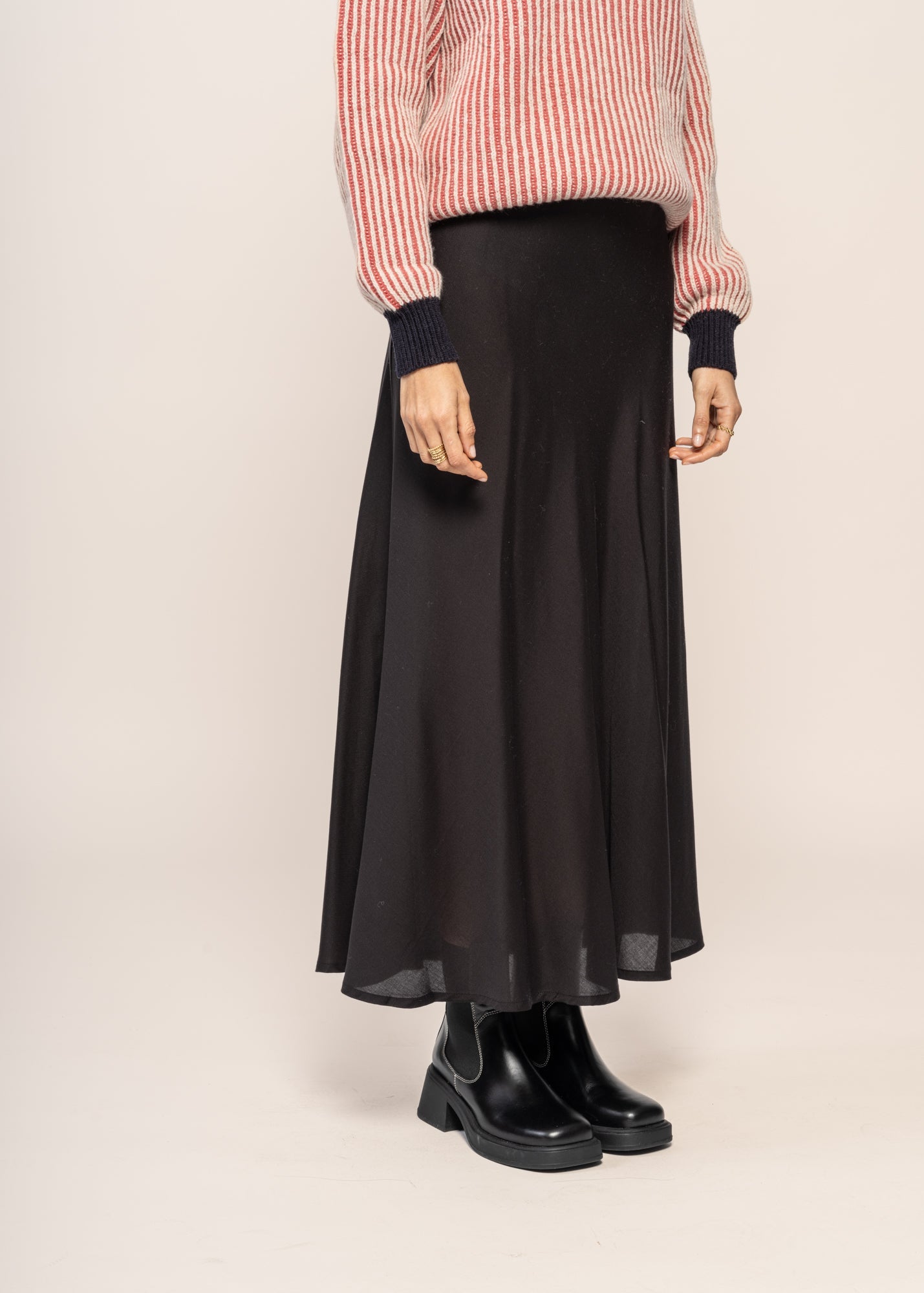 Jupe en lyocell | noir "skirt mellby black"