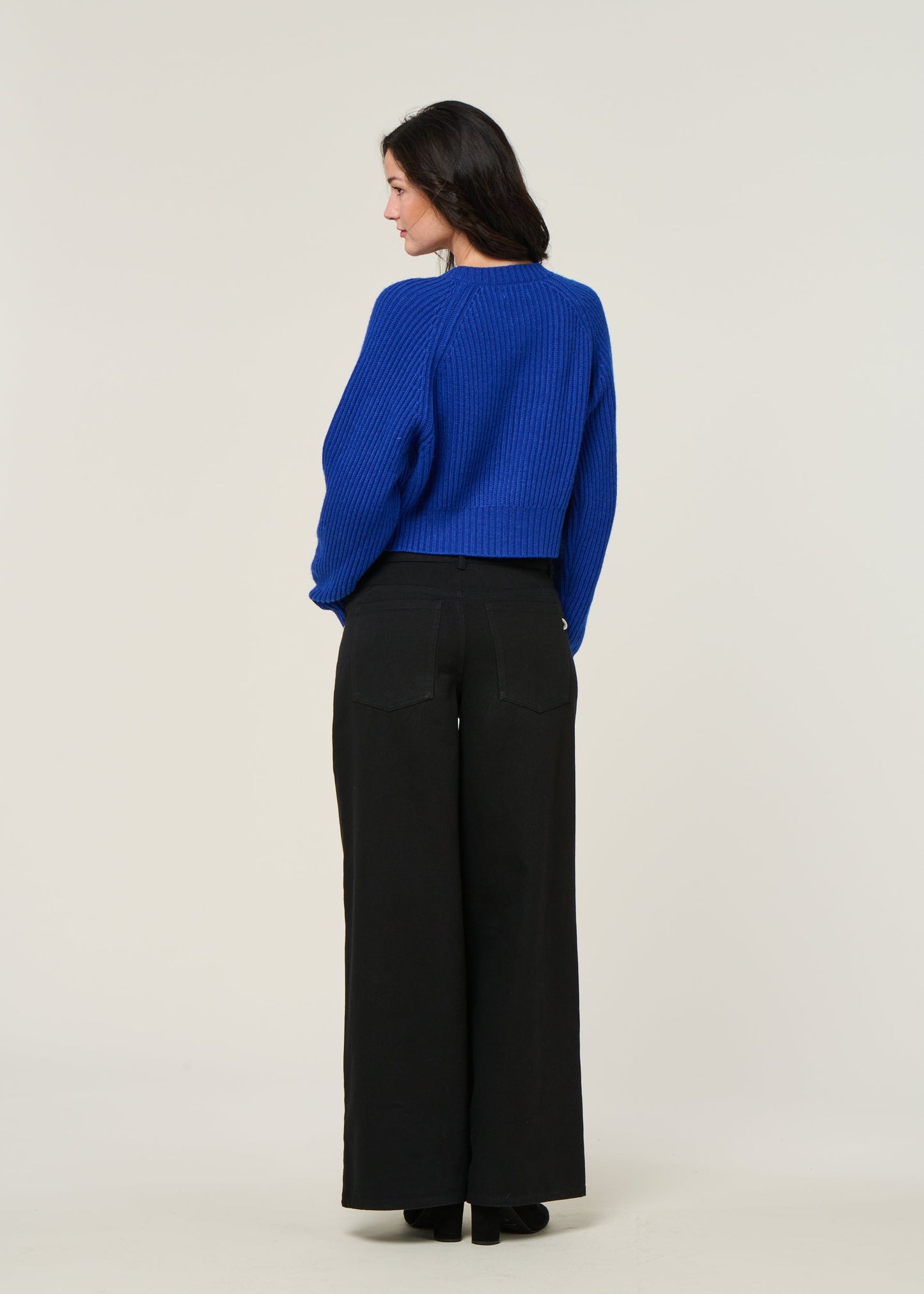 Pantalon large en coton bio | noir "black hedda pants"