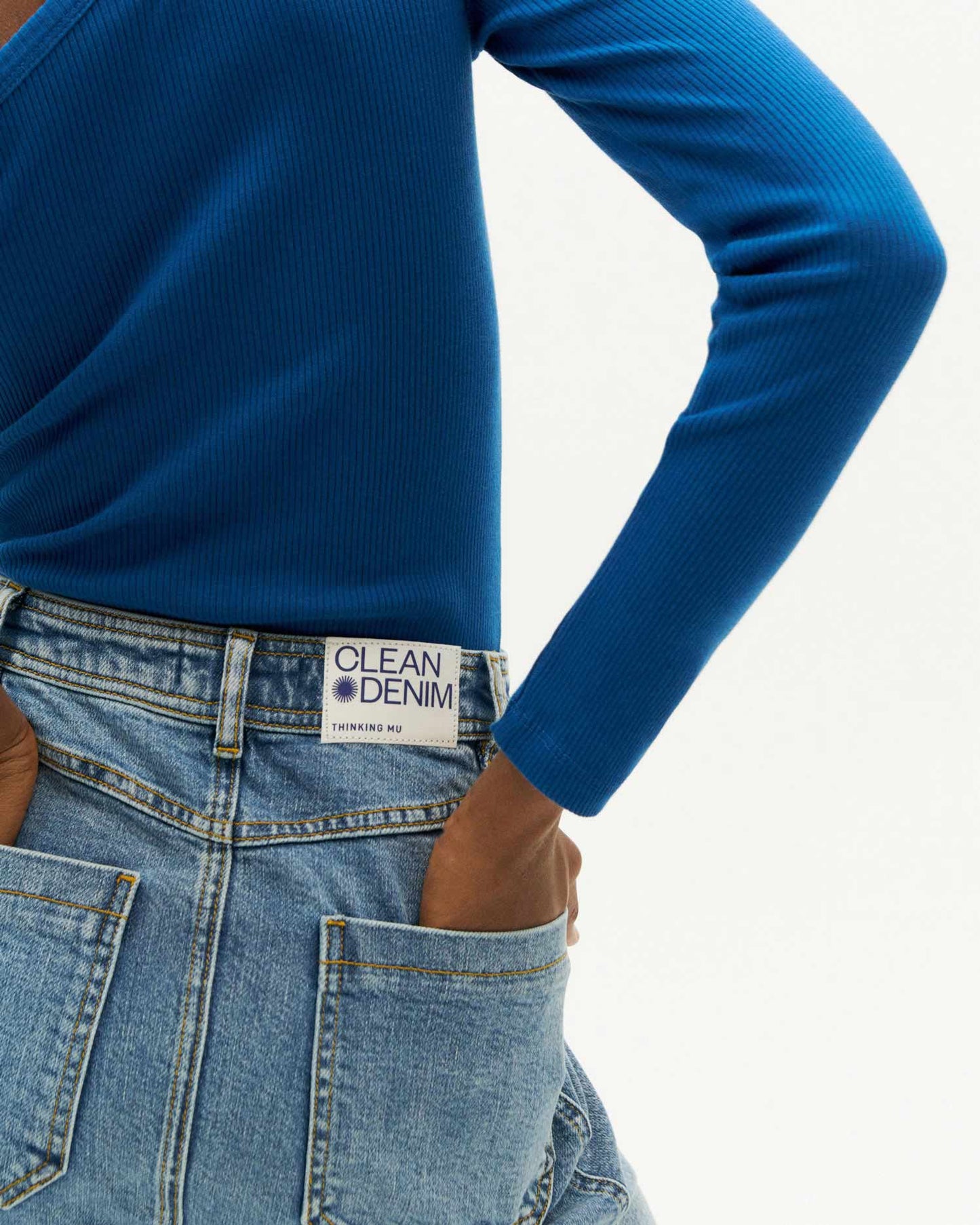 Jupe en jean en coton bio - light clean denim marsha skirt