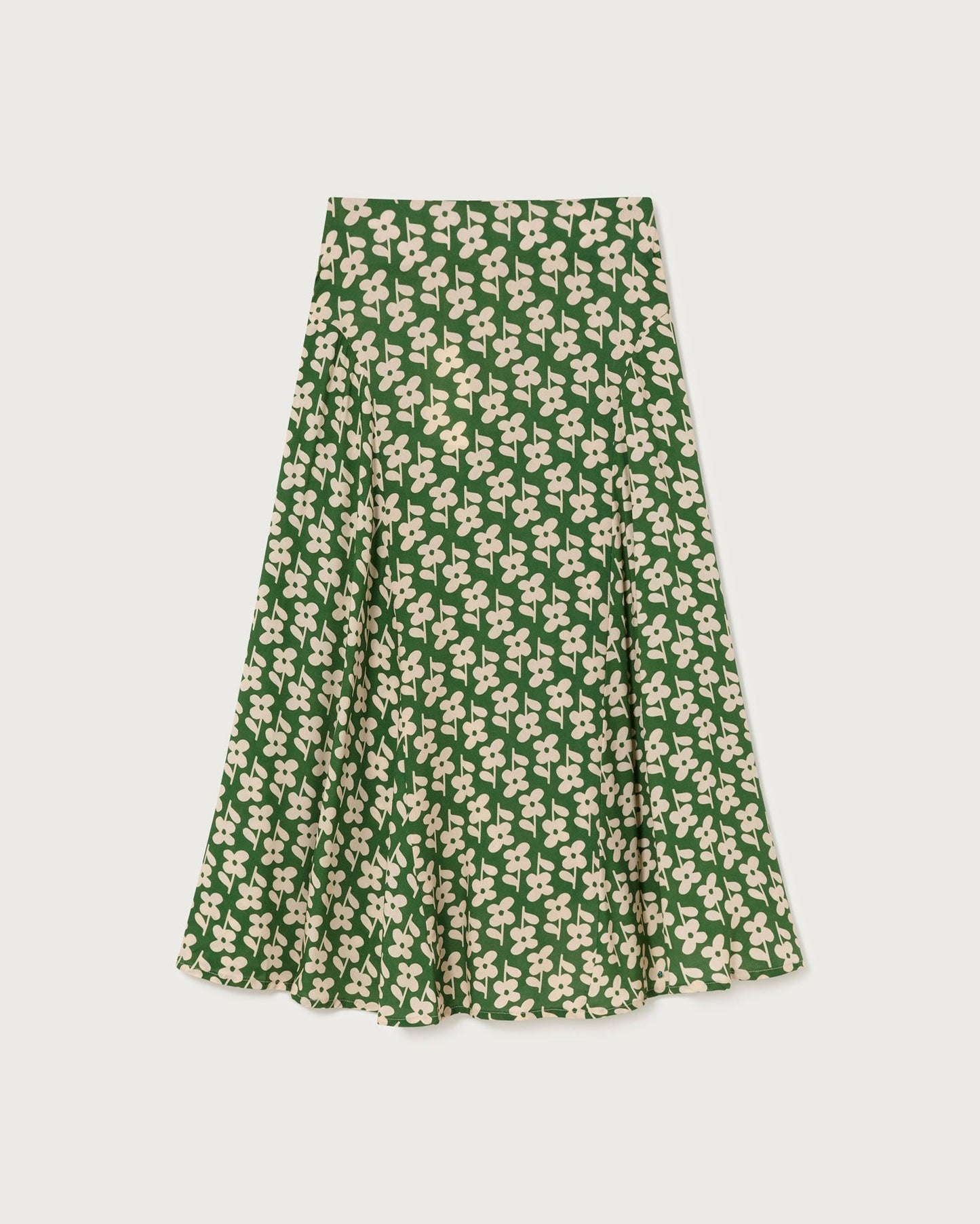 Jupe midi fleurie en viscose ecovero - daisy amelie skirt green