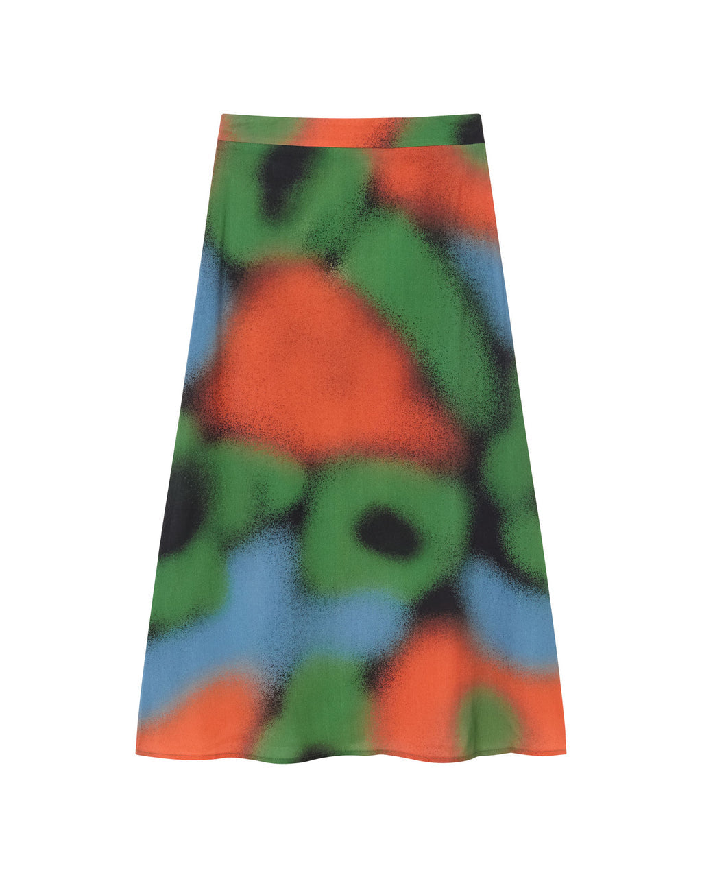 Jupe midi en ecovero | Multicolore "dust black lua skirt"