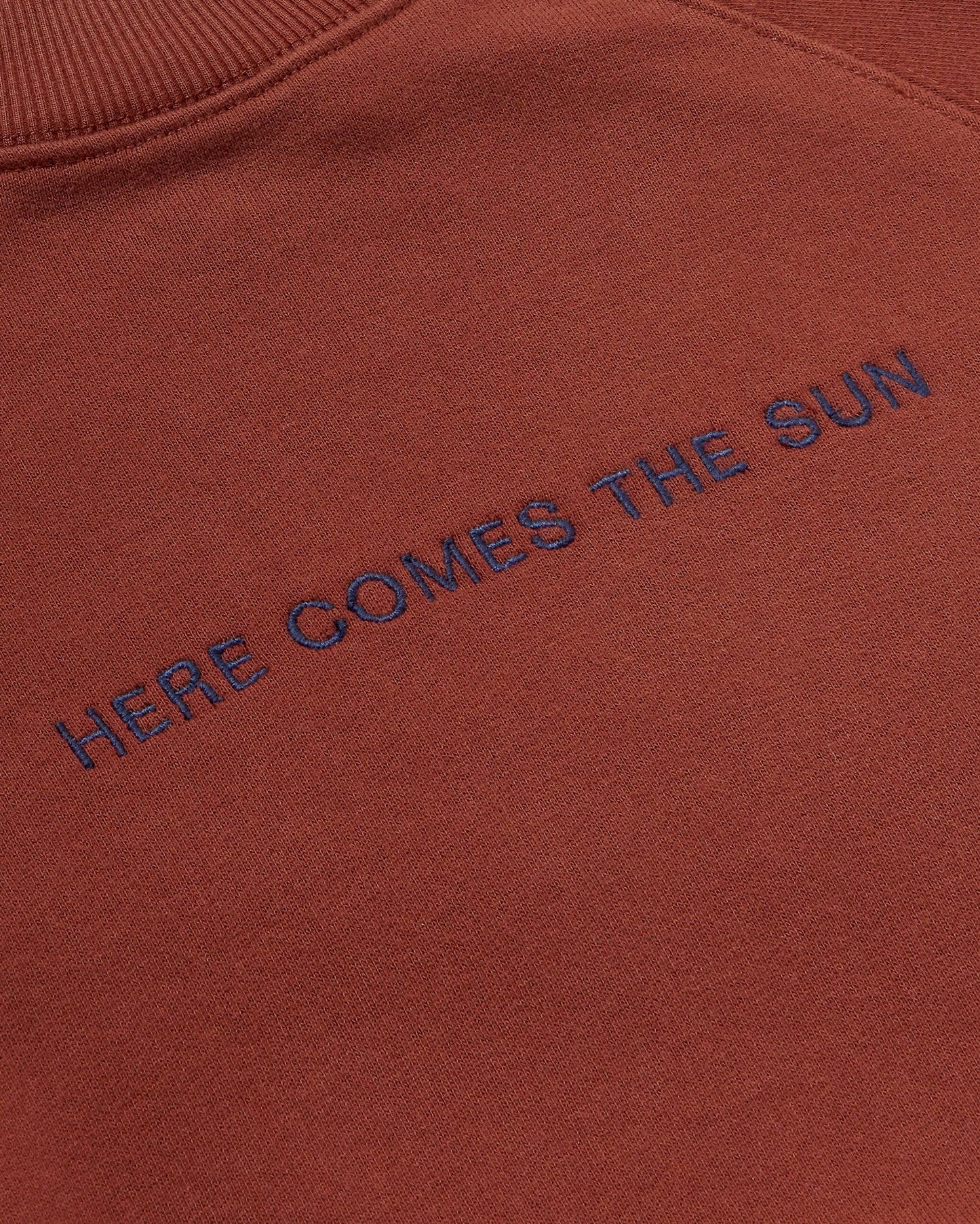 Sweat en coton bio | marron "here comes the sun coffee fantine sweatshirt - brown"