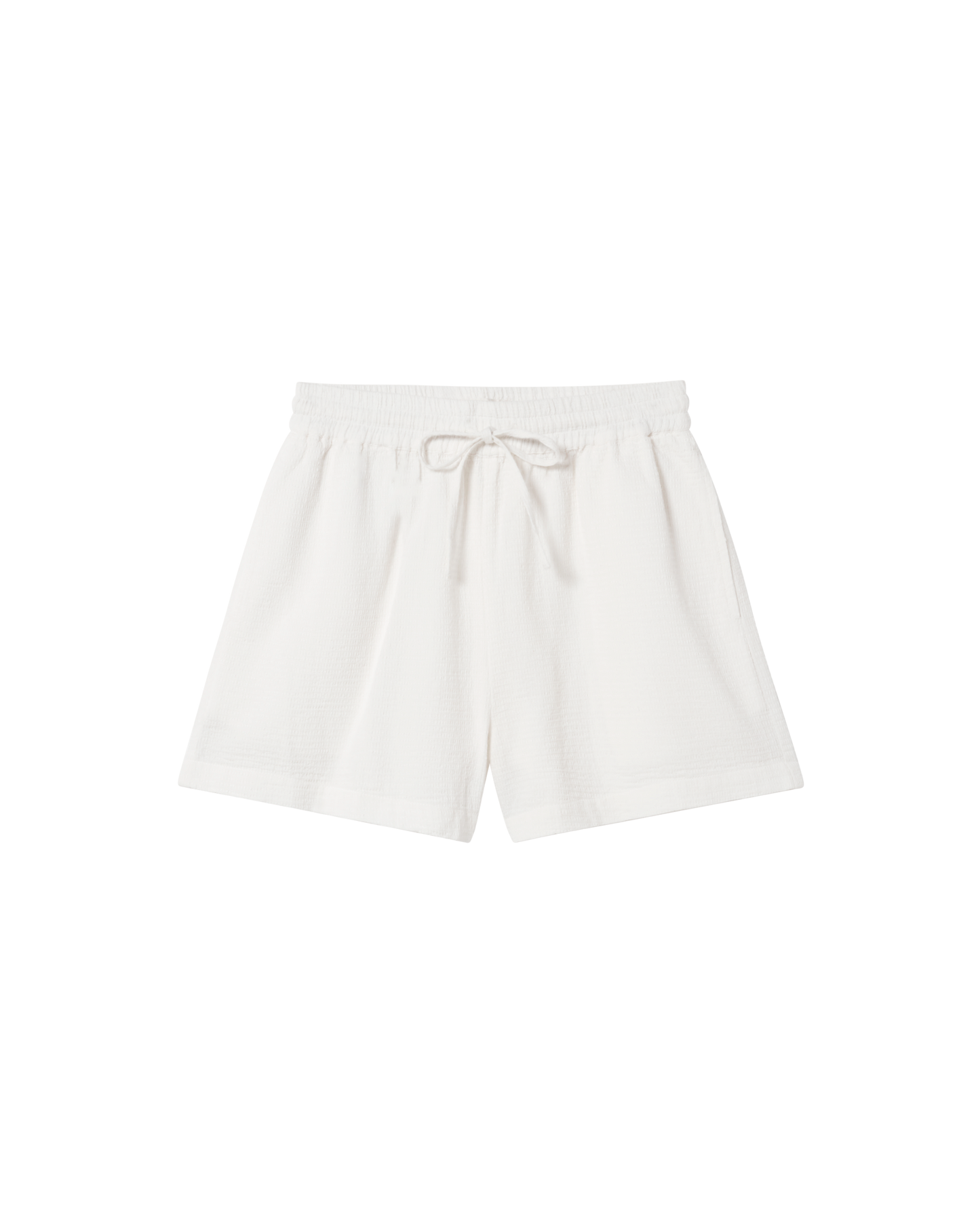 Short texturé en coton bio | blanc "undyed loop geranio shorts"