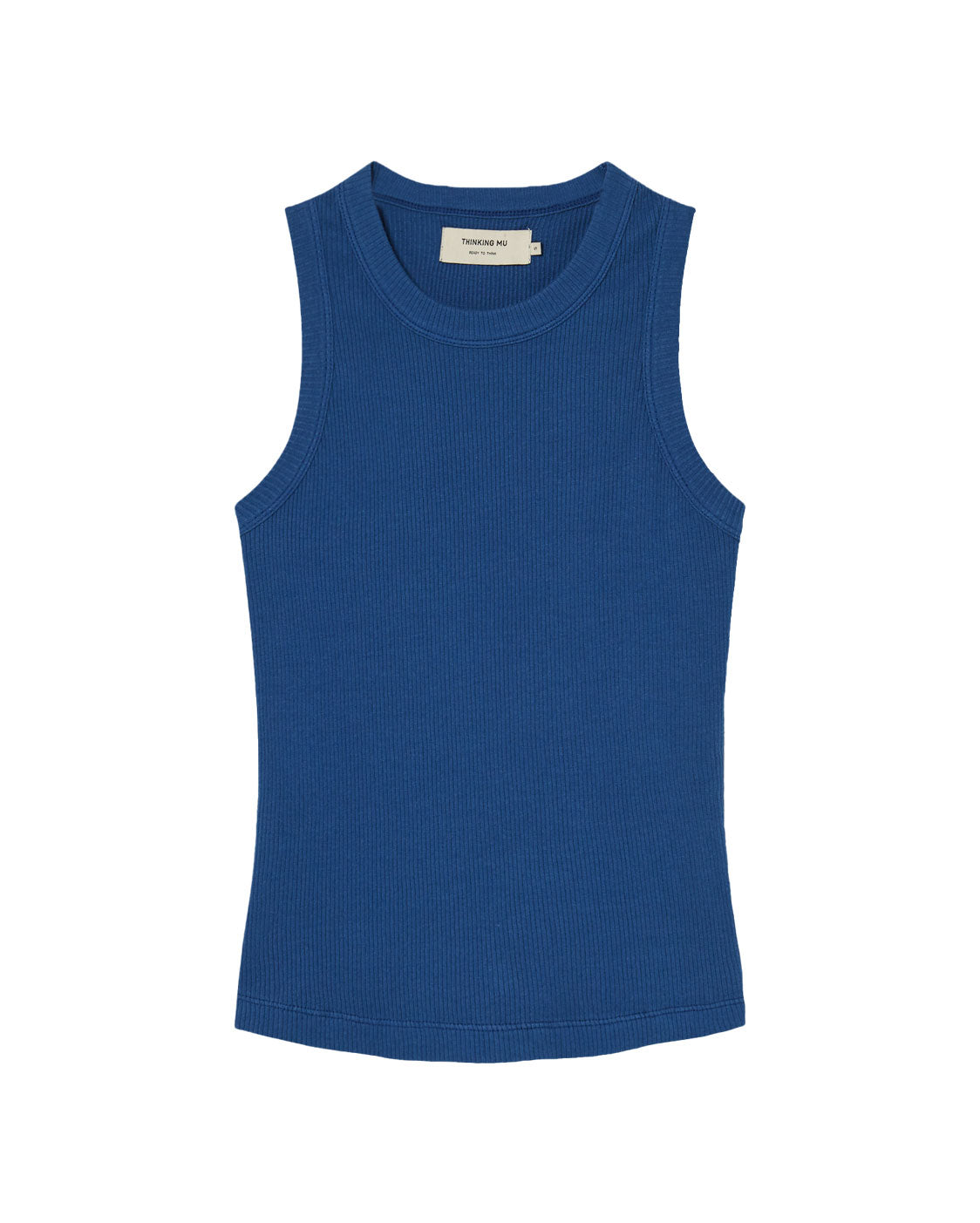 Débardeur côtelé en coton bio | bleu "klein blue juliette top"