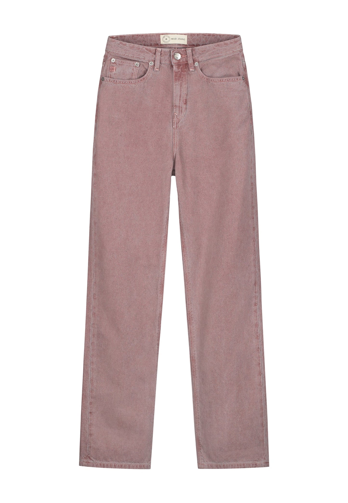 Jean droit rose minéral en coton bio et coton recyclé - Relax Rose