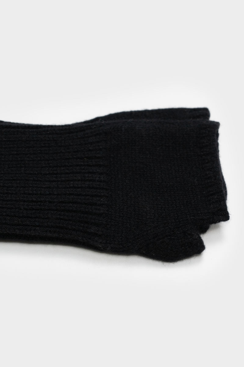 Mitaines en cachemire recyclé | noir "manicotti tamara nero ardesia"