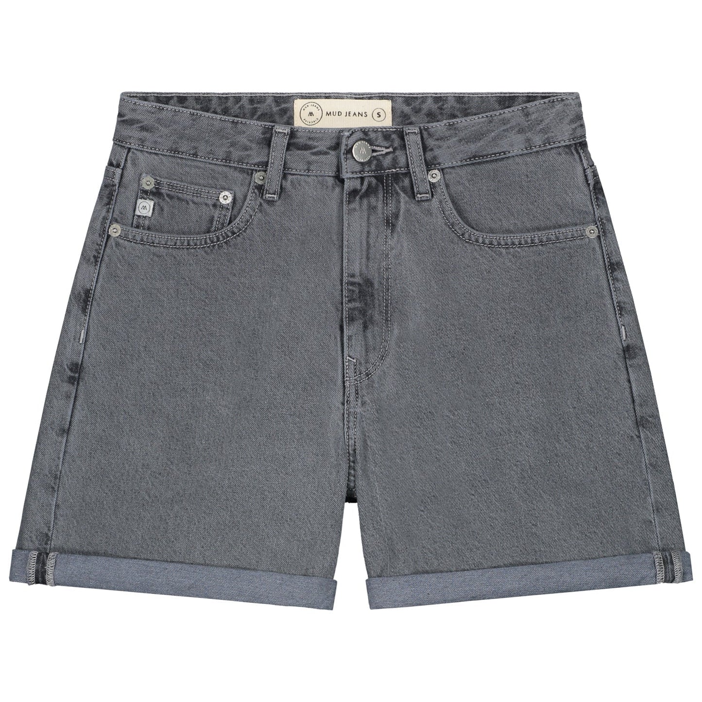 Short en jean en coton bio et recyclé | Gris "marilyn short stone grey"