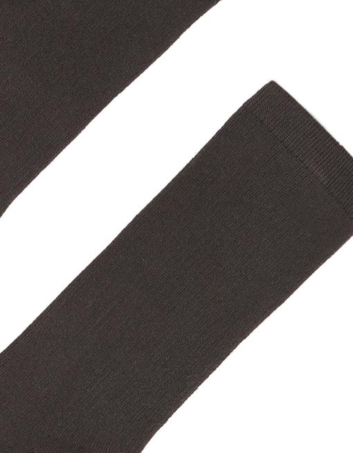 Chaussettes hautes en coton bio - noir "Deep Black"