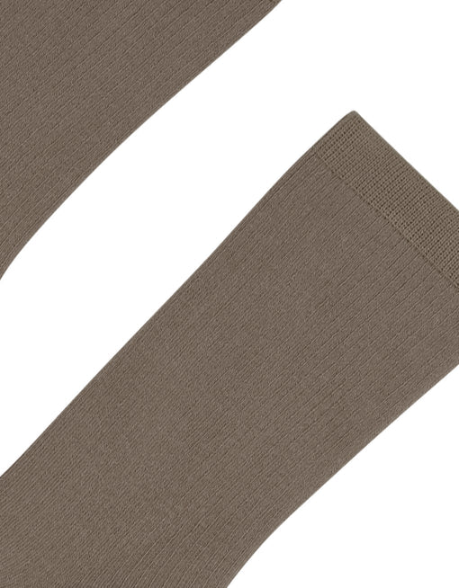 Chaussettes hautes en coton bio | marron "warm taupe"
