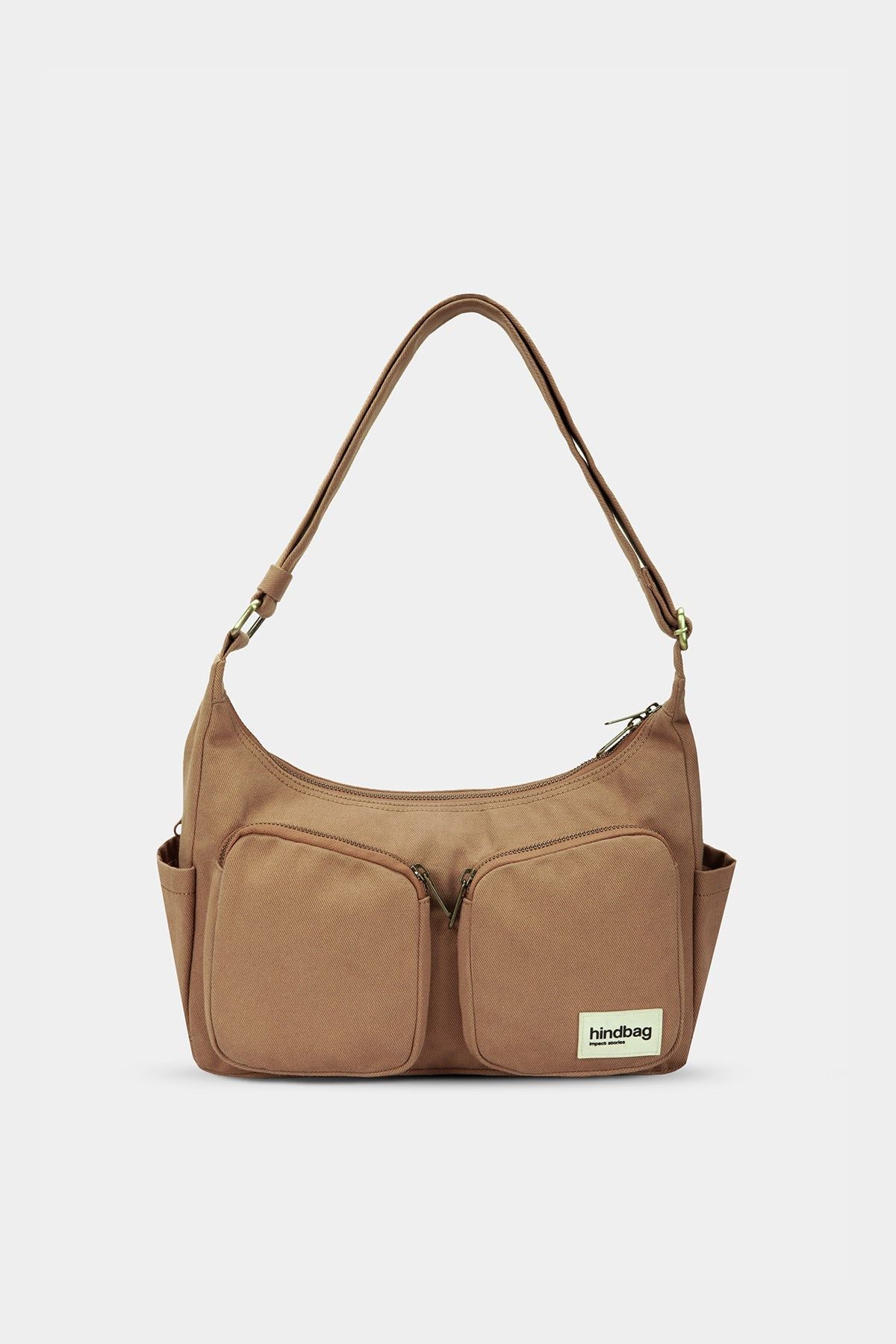 Sac multipocket en coton bio | cannelle "emile cannelle" - cannelle | Cannelle