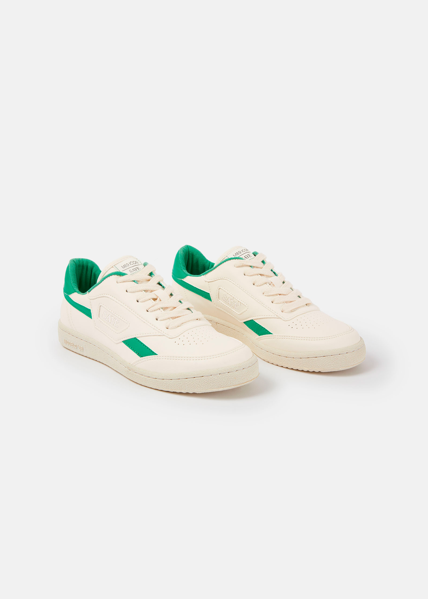 Baskets vegan | blanc et vert "Basket en recyclé - modelo '89 icon jade" | Jade