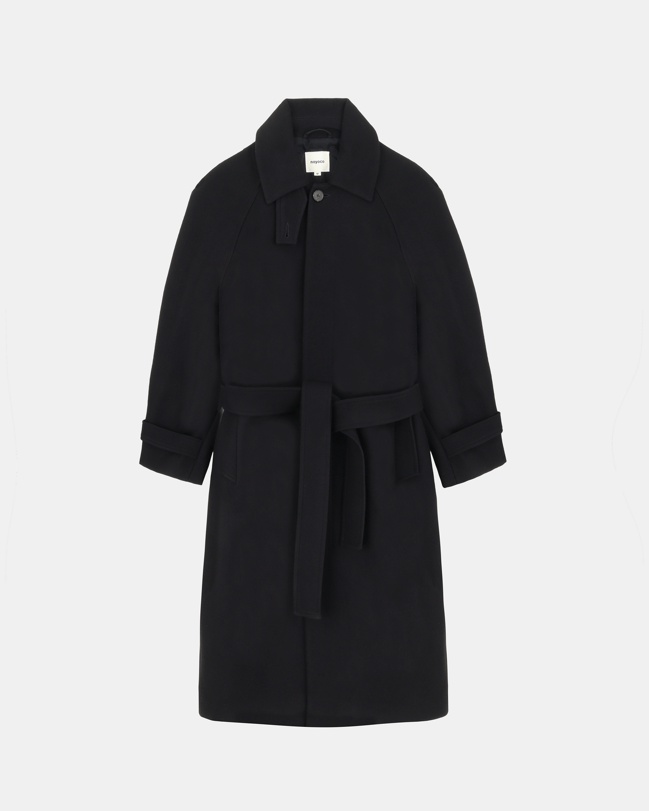 Manteau en laine et cachemire recyclé | noir "verlaine"