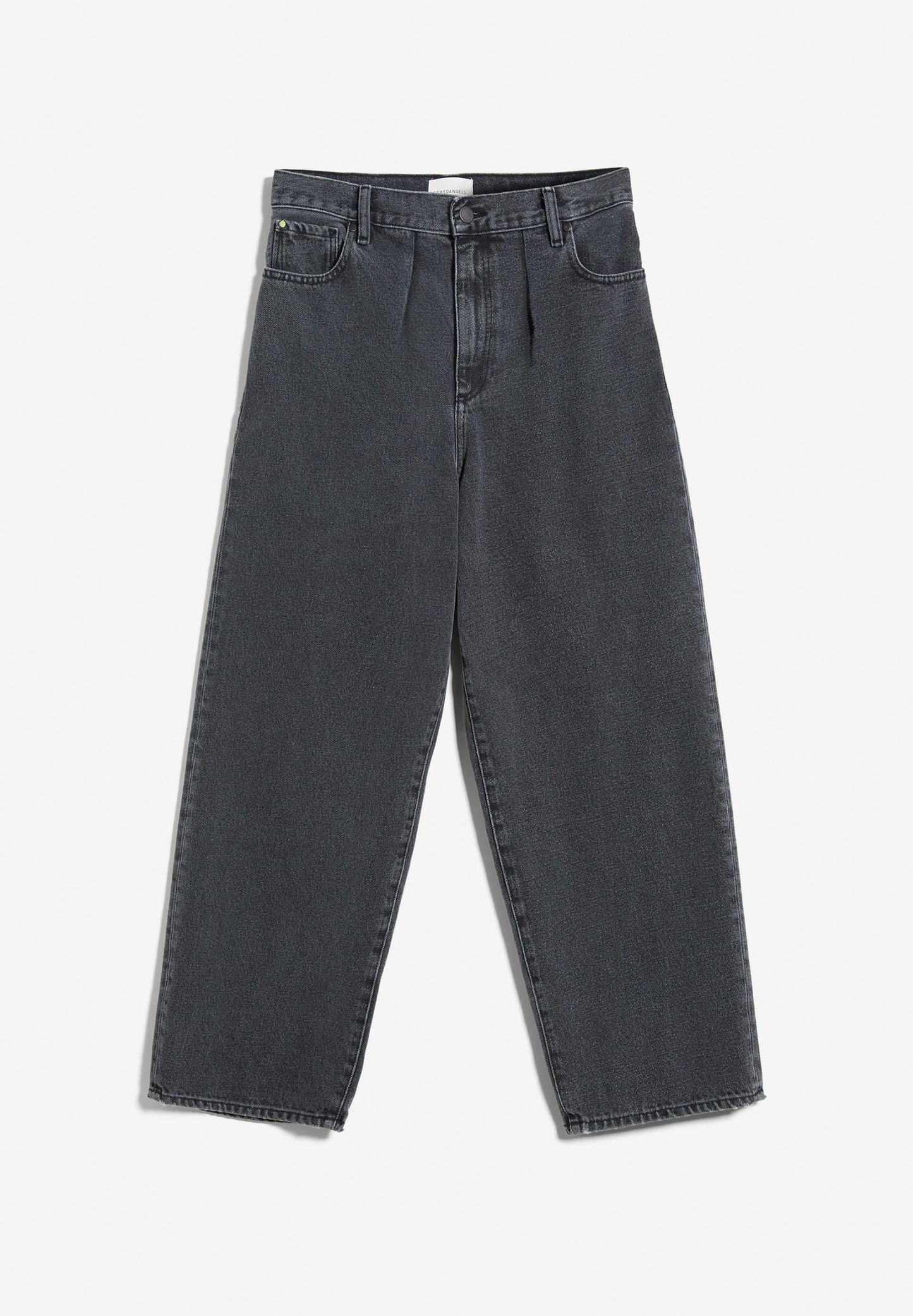 Jean 7/8 droit gris en coton bio - AANIKE Graphite