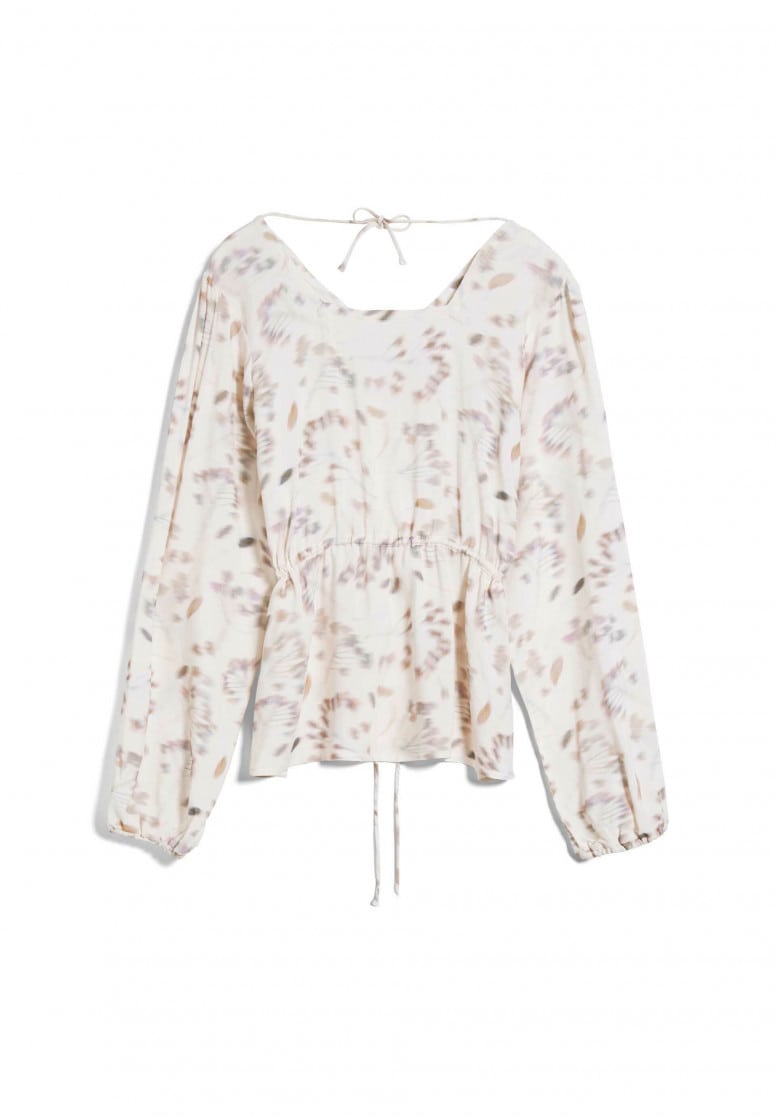 Blouse beige à motifs en ecovero - ADRIAA PRESSED FLOWERS