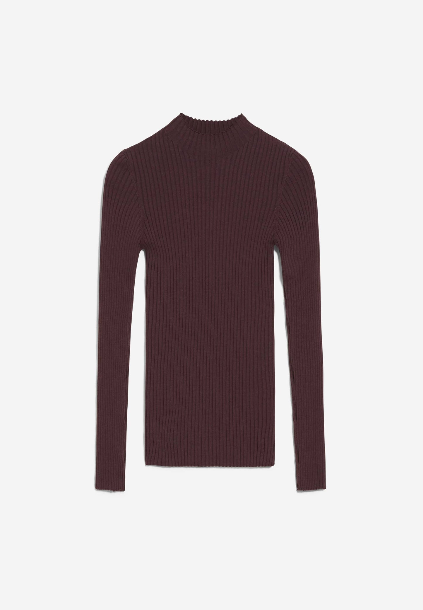 Sous-pull côtelé violet en coton bio - alaani fudge