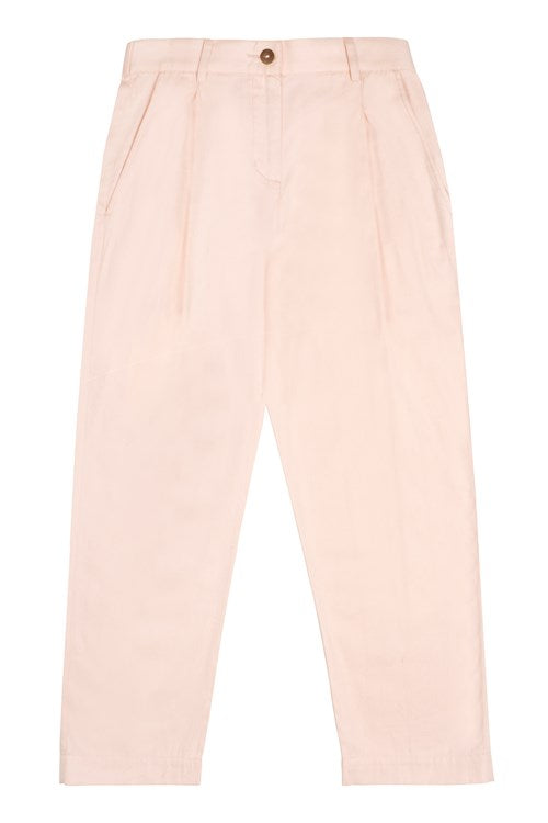 Pantalon cigarette rose en coton bio - Anwen