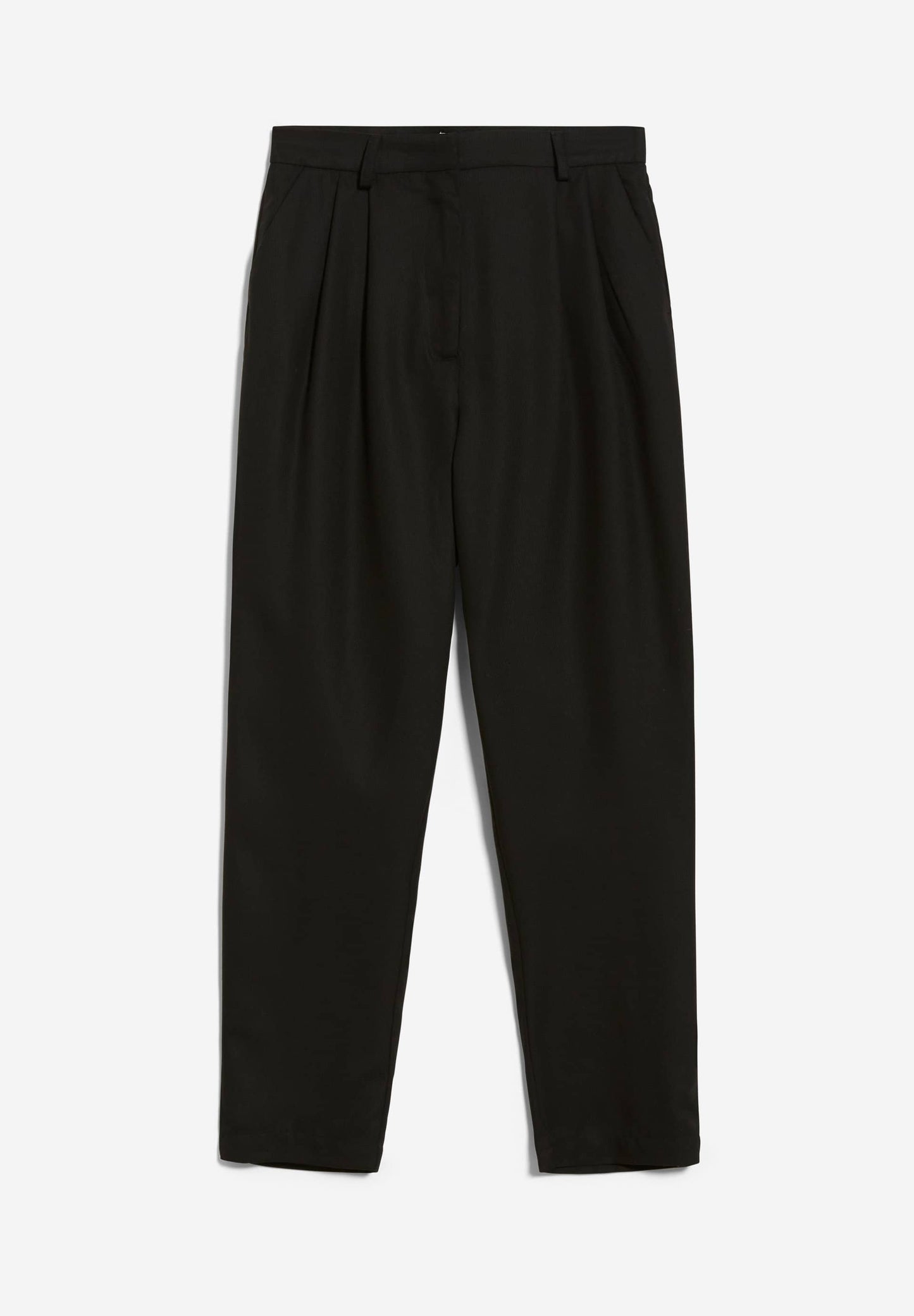 Pantalon à pinces noir en tencel - ARETAA