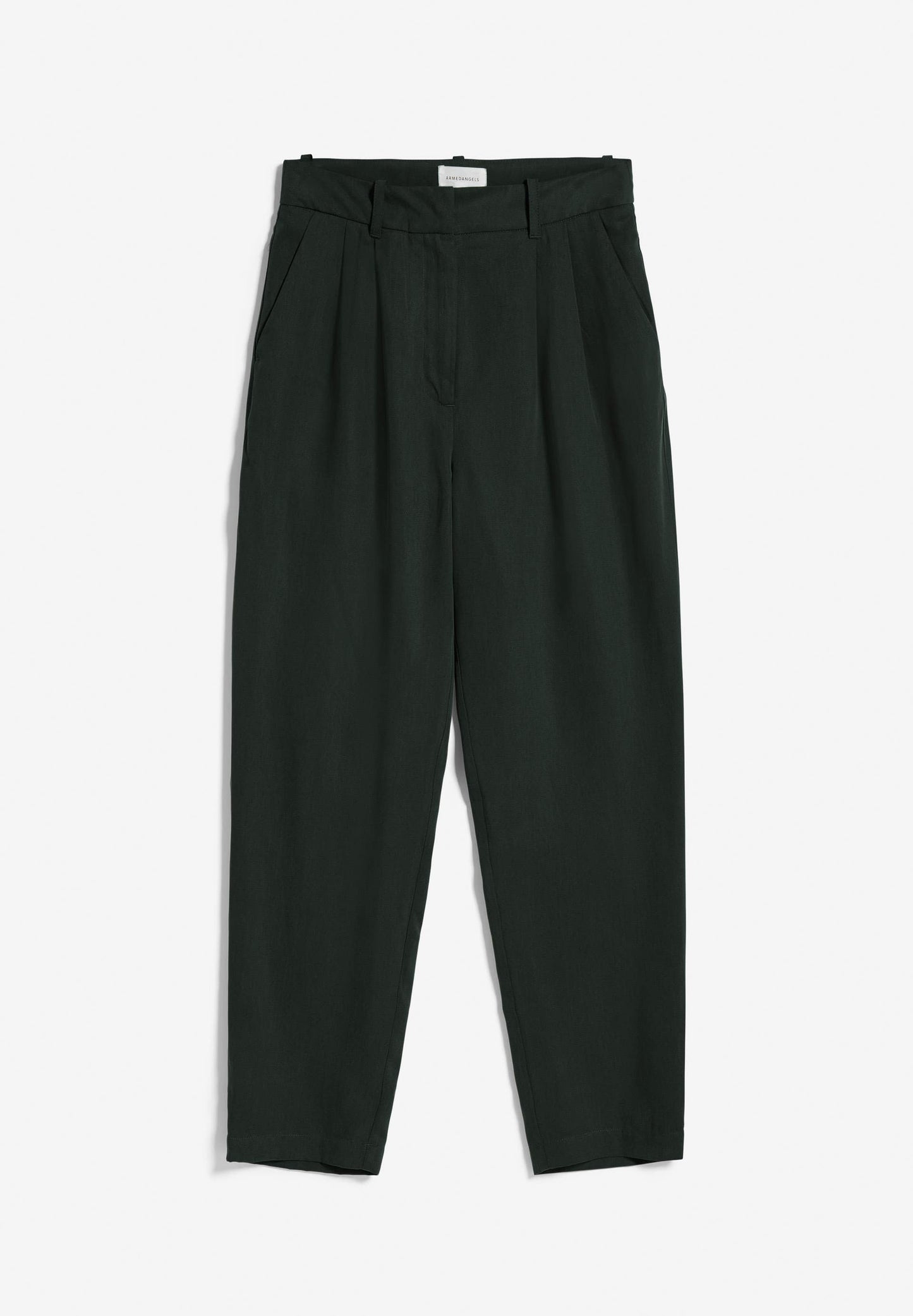 Pantalon à pinces vert en tencel - ARETAA vintage green
