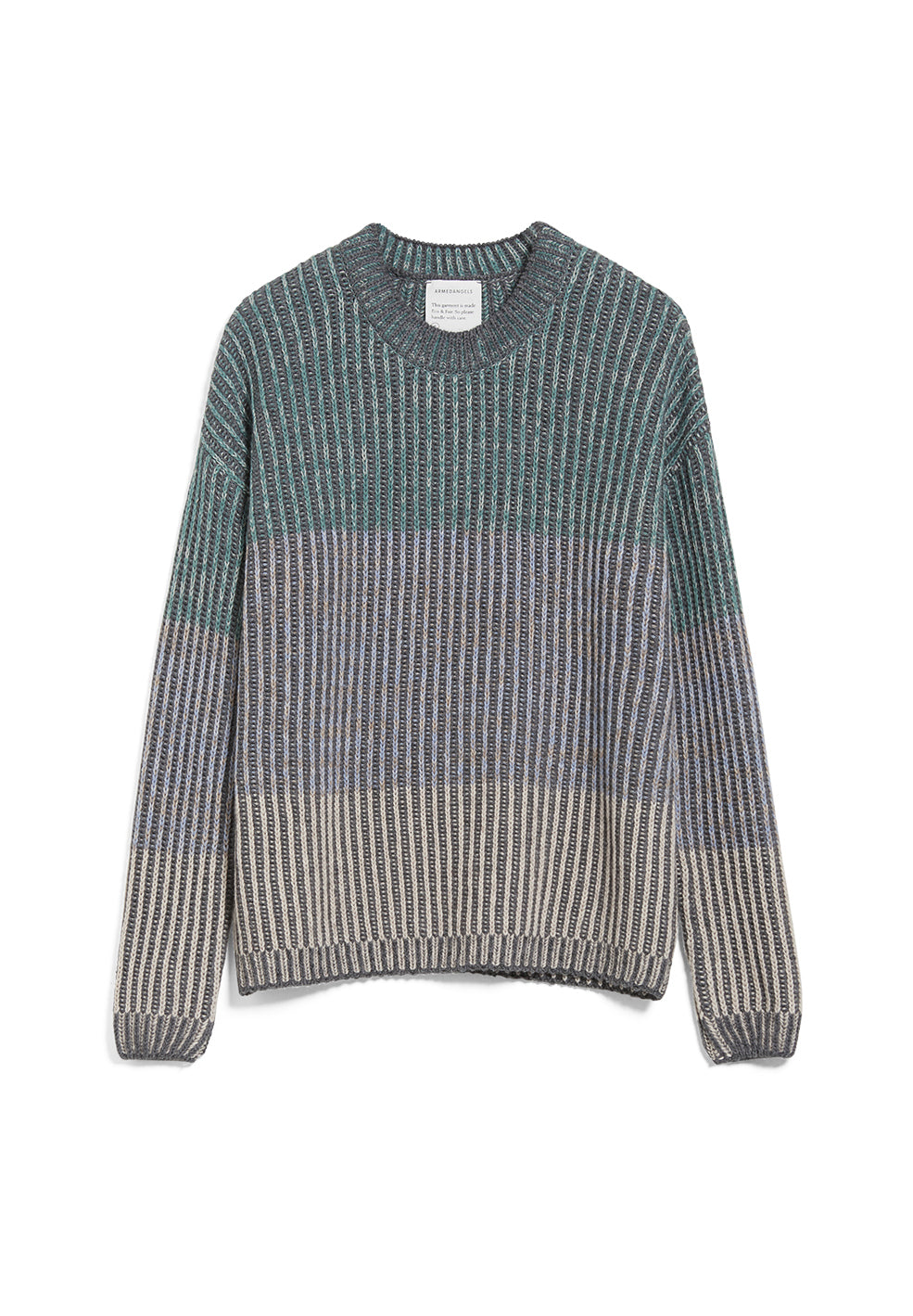 Pull multicolore en coton bio et laine bio - ARYAA MOULINE