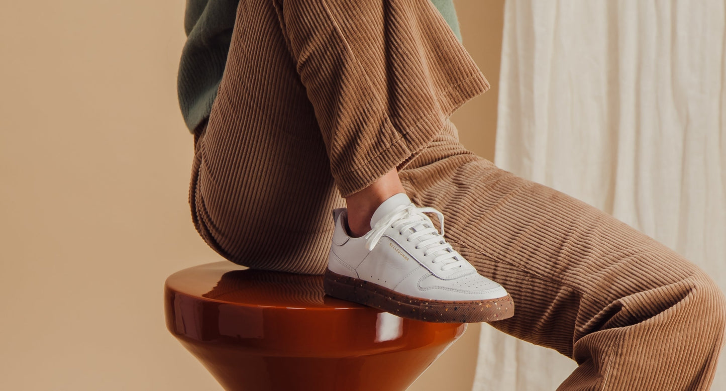 Baskets en cuir tannage végétal | blanches "B0 hope #1"