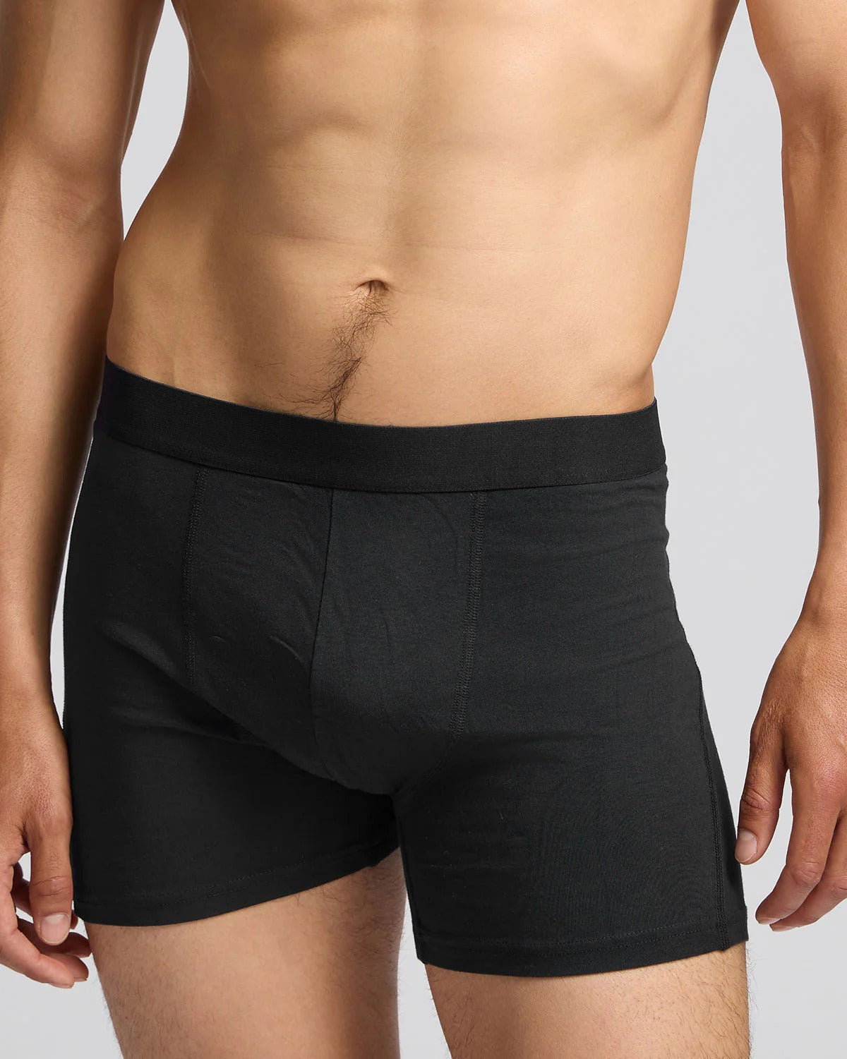 Lot 3 Boxer uni en coton bio | noir "Deep Black"