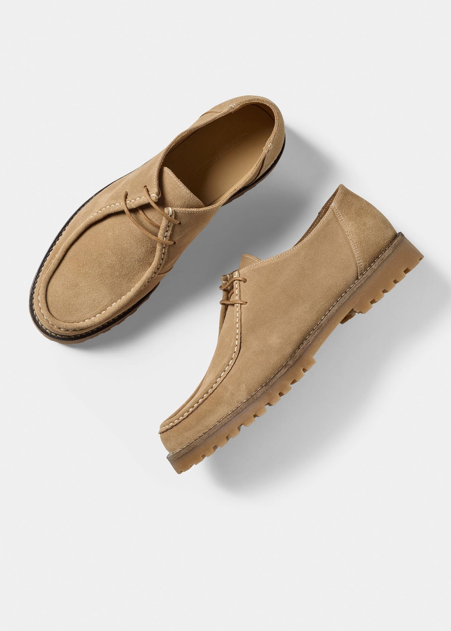 Chaussures en cuir certifié | beige "ollie moc toe - earth suede" | Brown leather