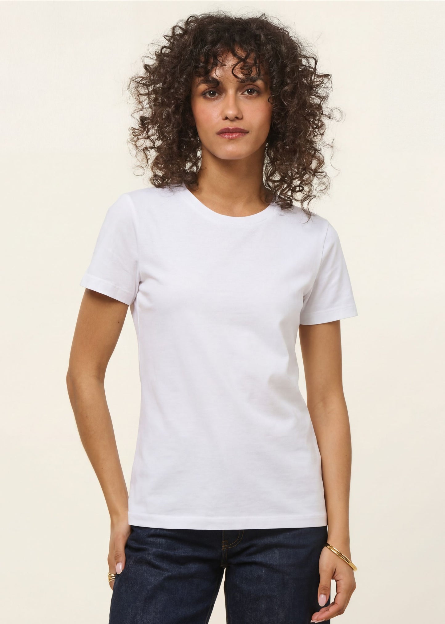 T-shirt en coton bio | blanc | Blanc