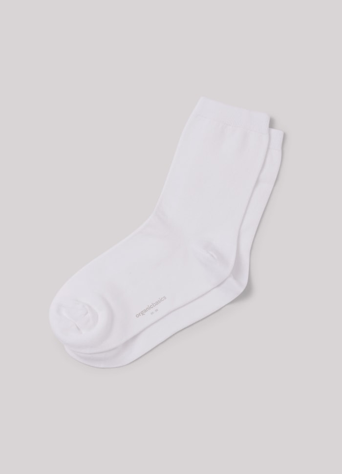 Pack 2 paires de chaussettes hautes en coton bio | blanc "white"
