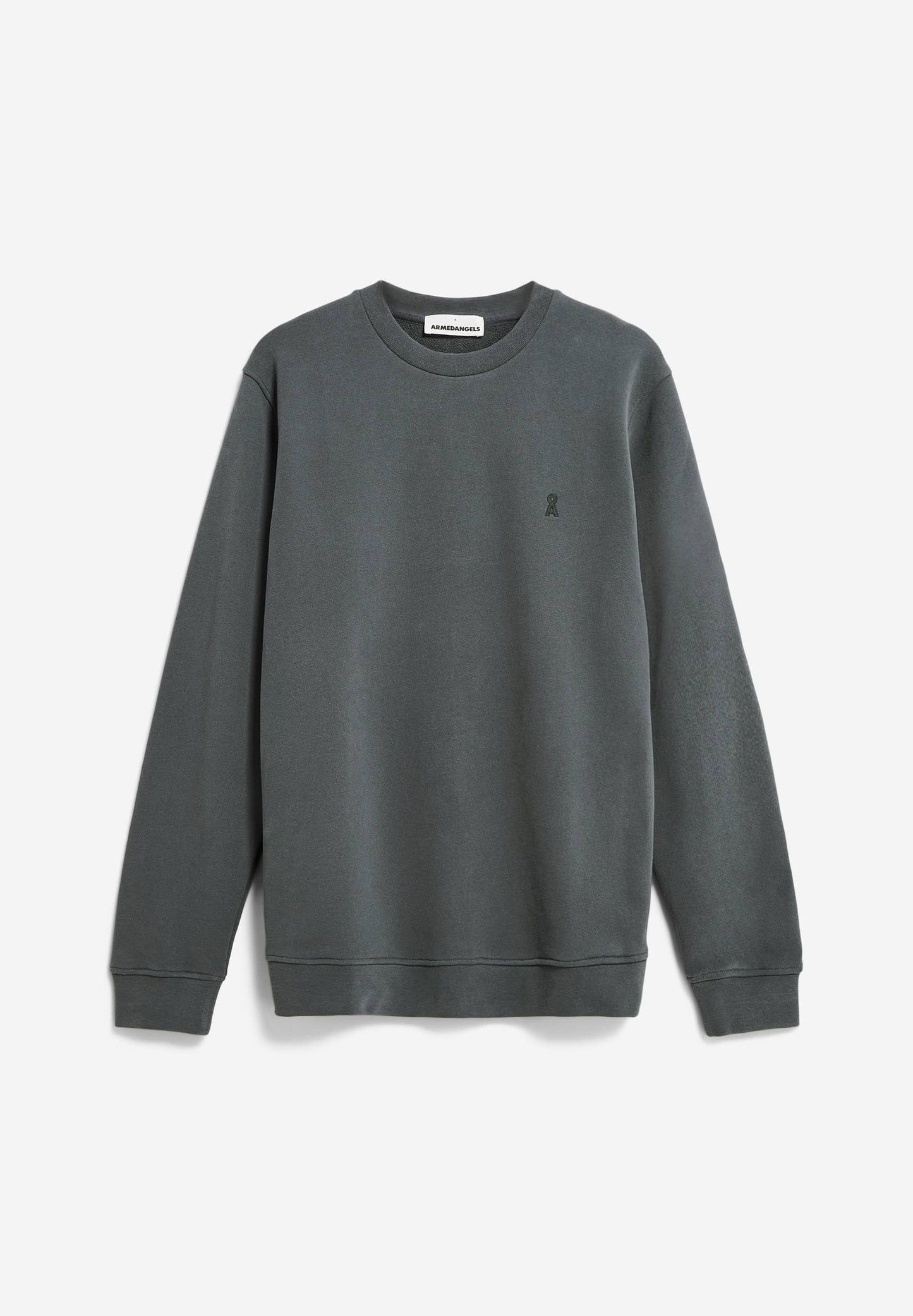 Sweat en coton bio | gris foncé "baaro comfort - space steel"