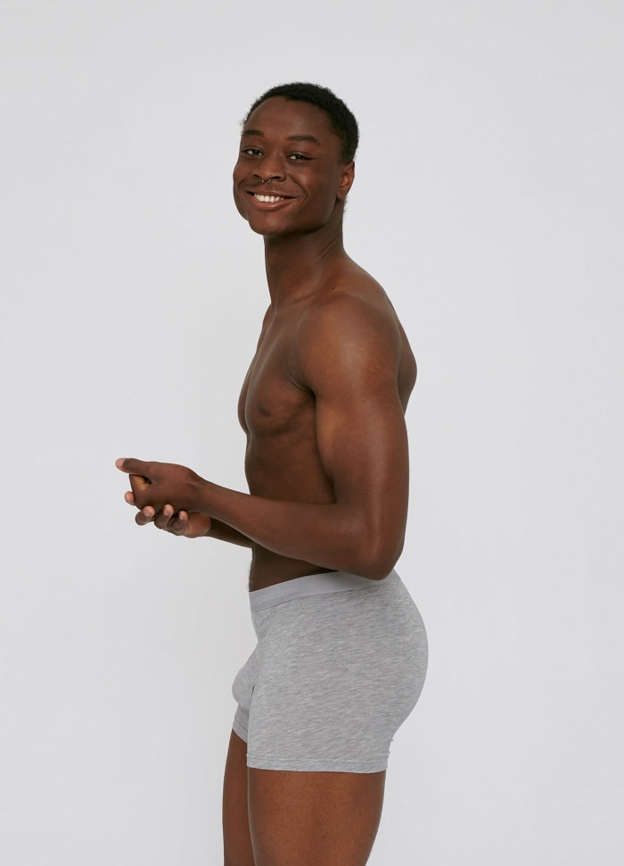 Pack 2 boxers gris en tencel - grey melange