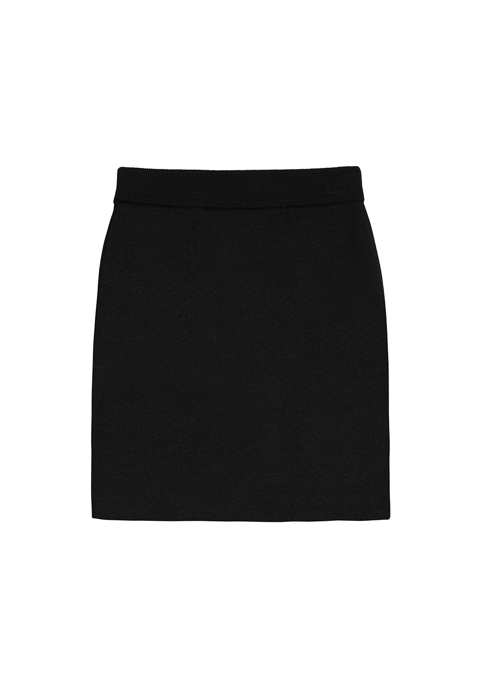 Jupe moulante noire en coton bio - bekaa black
